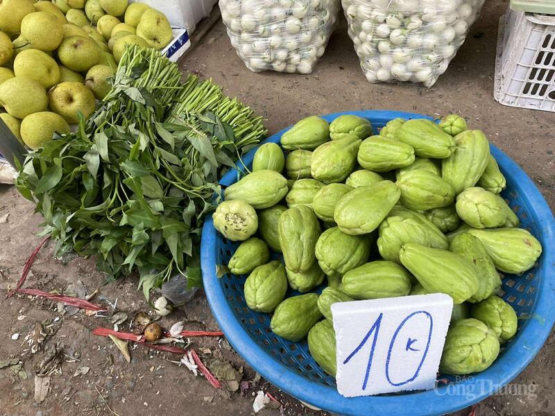 Su su tại chợ Phú Đô vẫn bình ổn với 10.000 đồng/kg.