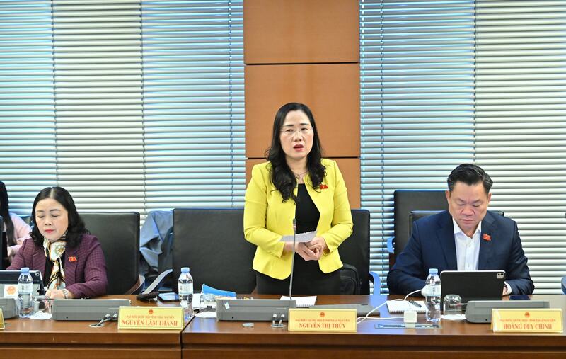 Đại biểu Nguyễn Thị Thủy - đoàn Thái Nguyên. Ảnh: THu Hường