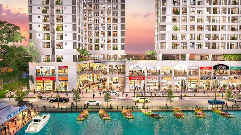 A water next to a building AI-generated content may be incorrect.