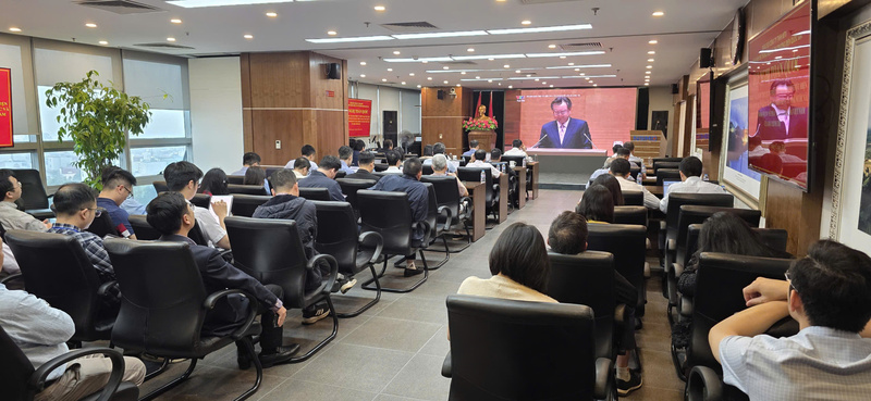 Điểm cầu Đảng ủy Công ty TNHH MTV Vận hành hệ thống điện và thị trường điện Quốc gia (NSMO).