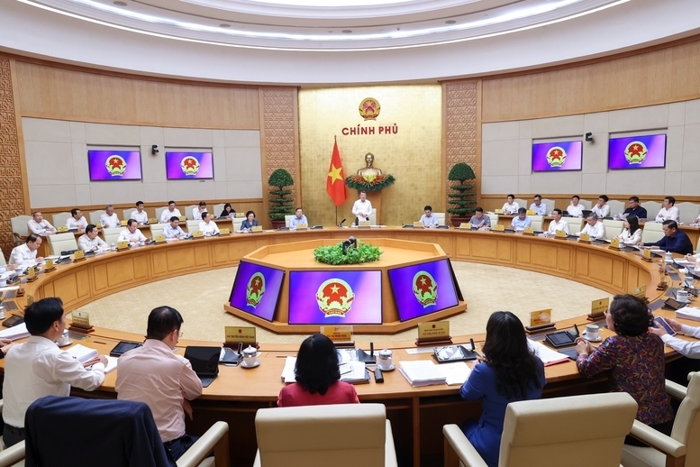 Thủ tướng Lê Minh Hưng chủ trì phiên họp Chính phủ thường kỳ tháng 4/2026. Ảnh: VGP