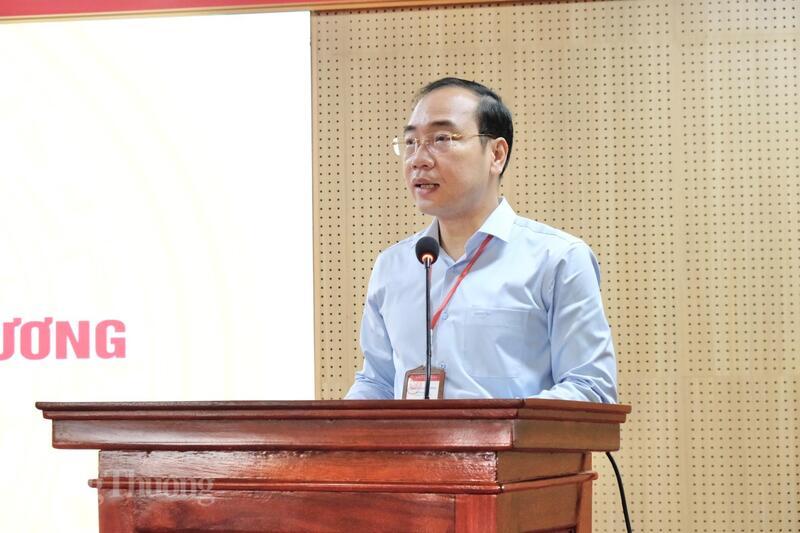 Ông Trần Quang Huy, Vụ trưởng Vụ Tổ chức cán bộ, Phó Chủ tịch Hội đồng tuyển dụng phát biểu tại buổi lễ.