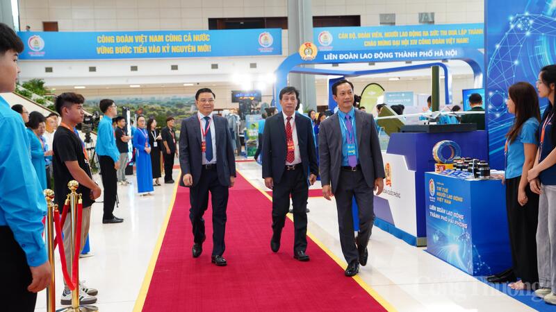Bộ trưởng Bộ Công Thương Lê Mạnh Hùng tham dự Đại hội XIV Công đoàn Việt Nam. Ảnh: Thái Mạnh