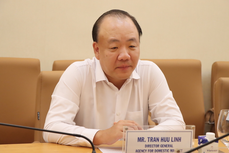 Ông Trần Hữu Linh - Cục trưởng Cục Quản lý và Phát triển thị trường trong nước phát biểu tại sự kiện. Ảnh: Quyên Lưu