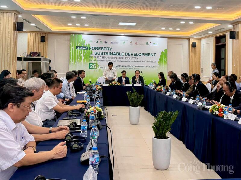 Toàn cảnh Hội thảo "Lâm nghiệp và Phát triển bền vững ngành gỗ - nội thất ASEAN". Ảnh: Ngọc Hoa