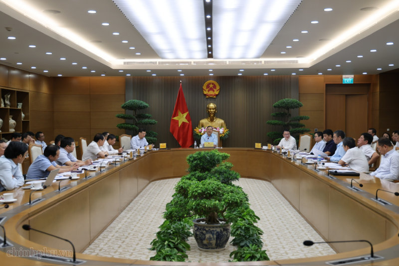 Phó Thủ tướng nghe các đại biểu báo cáo, thảo luận tại cuộc họp - Ảnh: VGP/Phương Nguyên