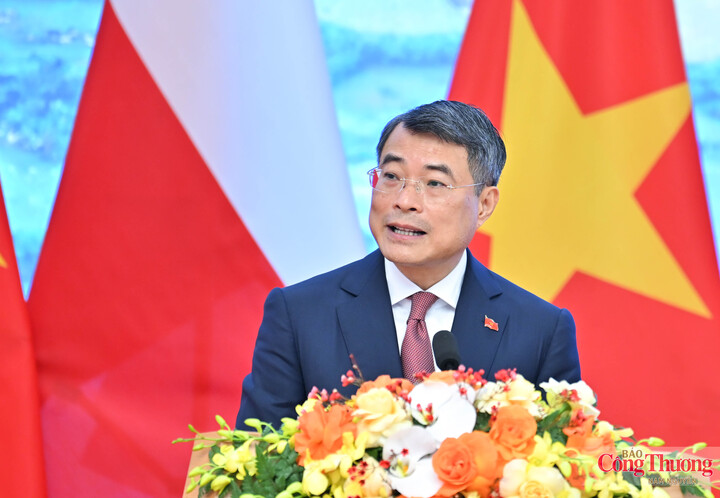Thủ tướng Lê Minh Hưng phát biểu tại gặp gỡ báo chí hai nước.